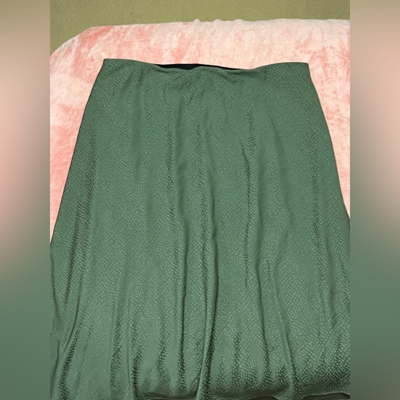 LOFT Dresses & Skirts - 3️⃣for40 NWOT LOFT midi mini green satin snake print lined skirt US 24 plus
